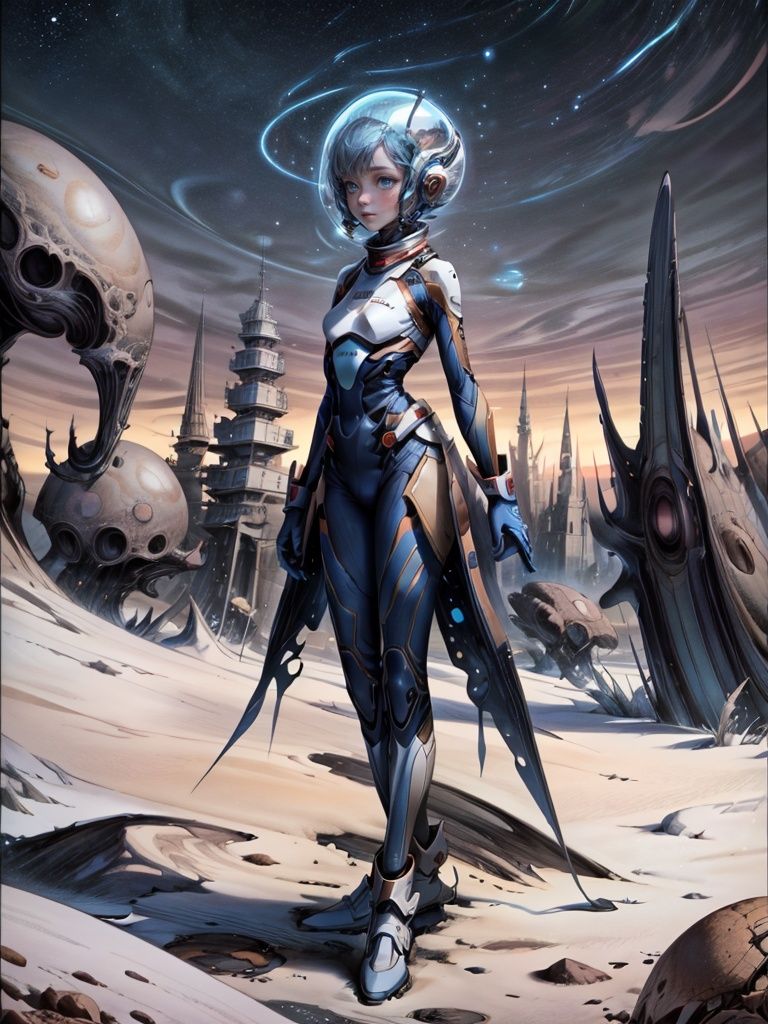 Alien planet,  1girl,  extraterrestrial beings by XSELE席思艾尔 on Tensor.Art