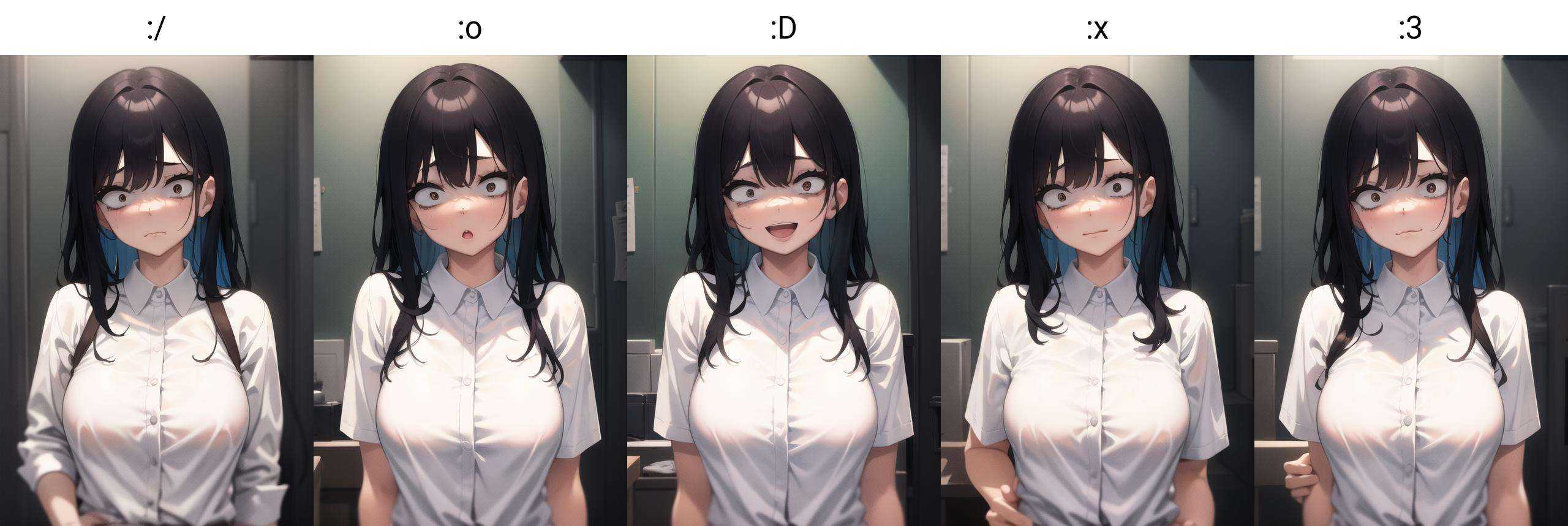 1girl,  white shirt,  constricted pupils by psoft on Tensor.Art