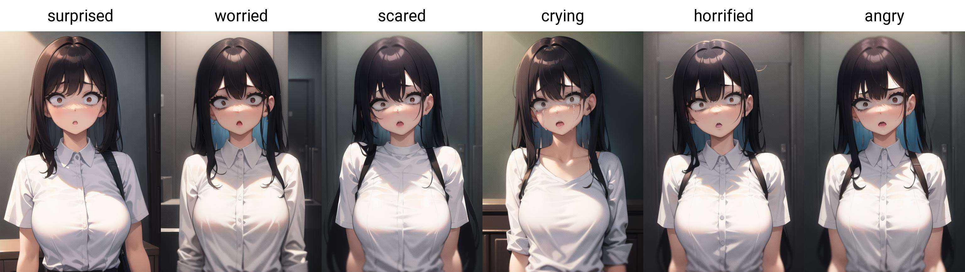 1girl,  white shirt,  constricted pupils by psoft on Tensor.Art