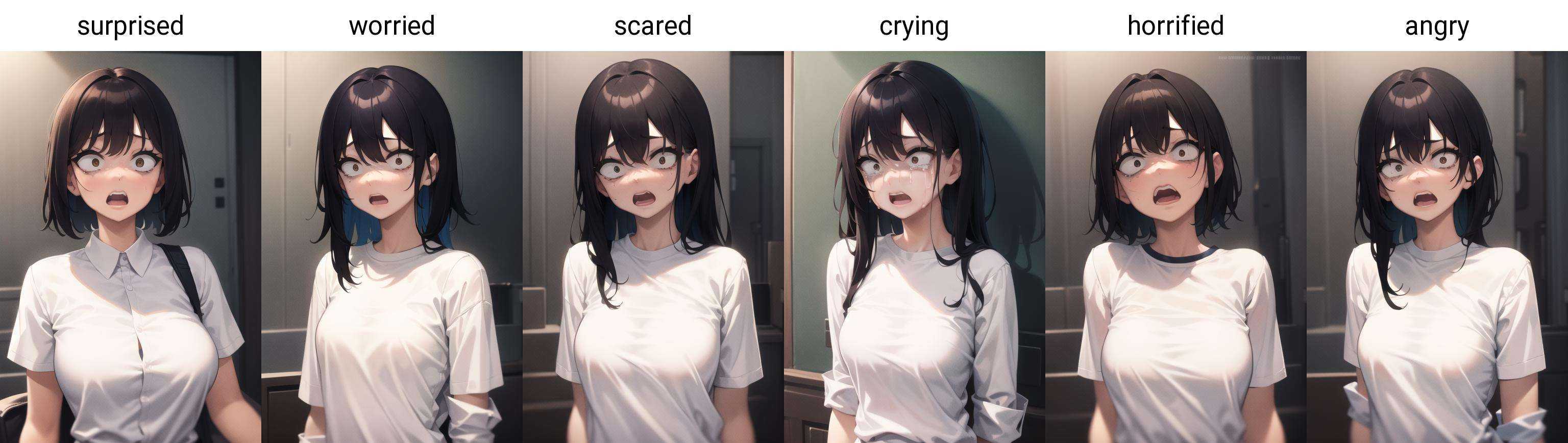 1girl,  white shirt,  constricted pupils by psoft on Tensor.Art
