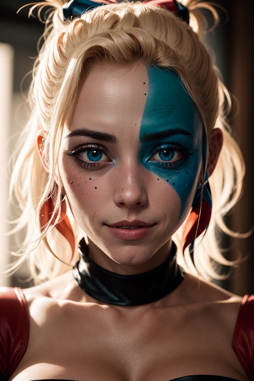 Dappled Light,  photo portrait of the Harley Quinn \(dc comics\),  colorful on Tensor.Art