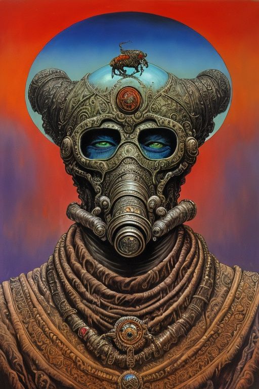 methurlant,  A portrait of a robot,  (intricate by Lypt0x on Tensor.Art