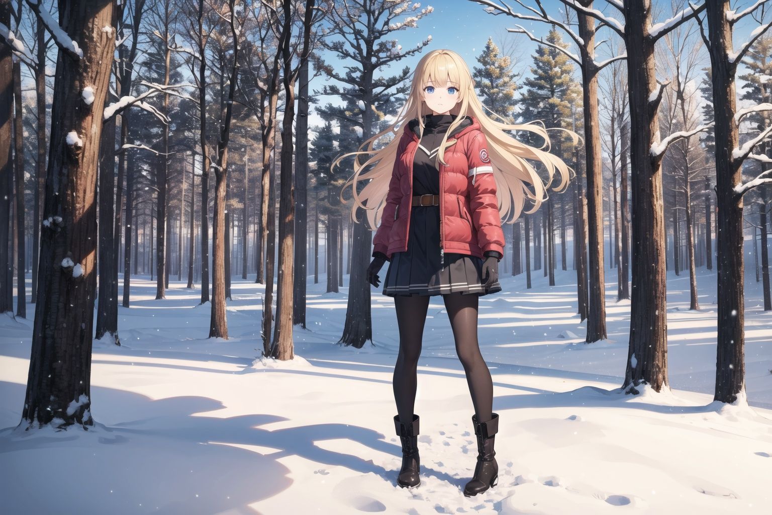 masterpiece best quality,  winter landscape,  1girl on Tensor.Art