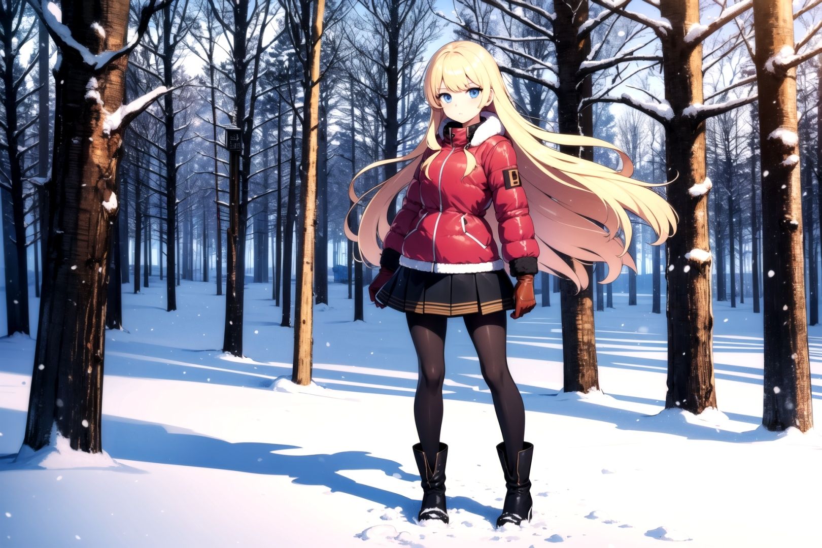 masterpiece best quality,  winter landscape,  1girl on Tensor.Art