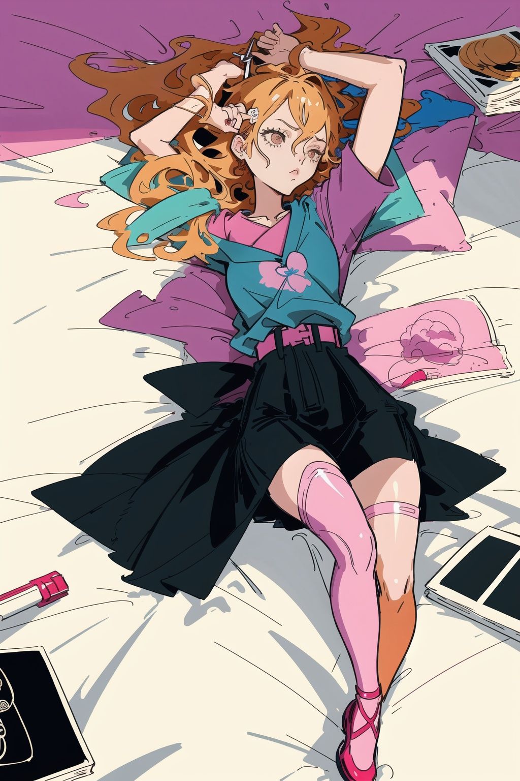style of Tomer Hanuka,  style of Erin Hanson,  Girl on Tensor.Art