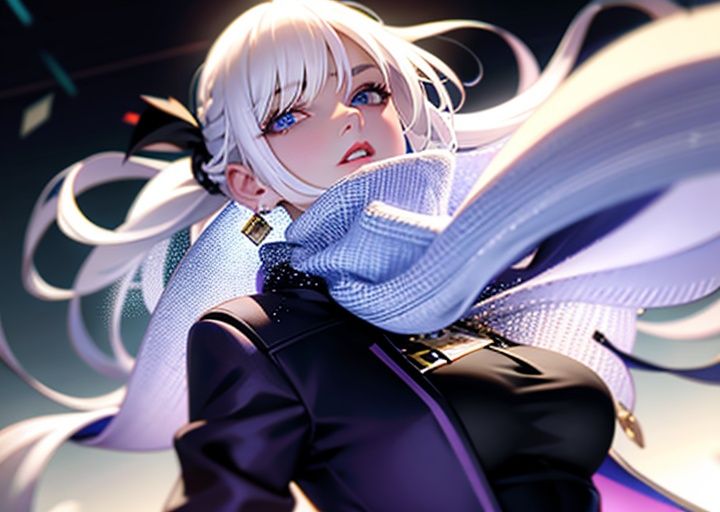 1girl,  bangs,  white hair on Tensor.Art