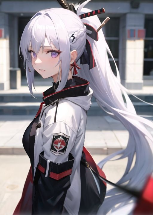 1girl angry,  katana,  bangs on Tensor.Art
