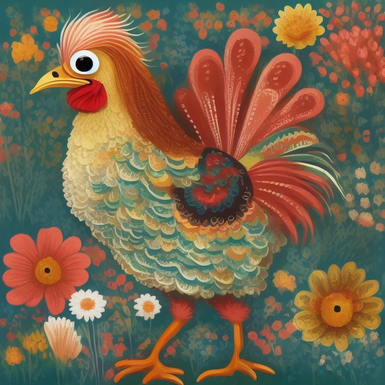 <lora:floweranimal_20230702031130-000001:1>,floweranimal,chicken,