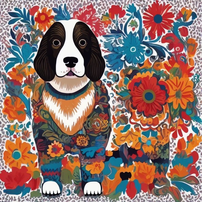 dog, <lora:floweranimal_20230702031130:0.7>,floweranimal