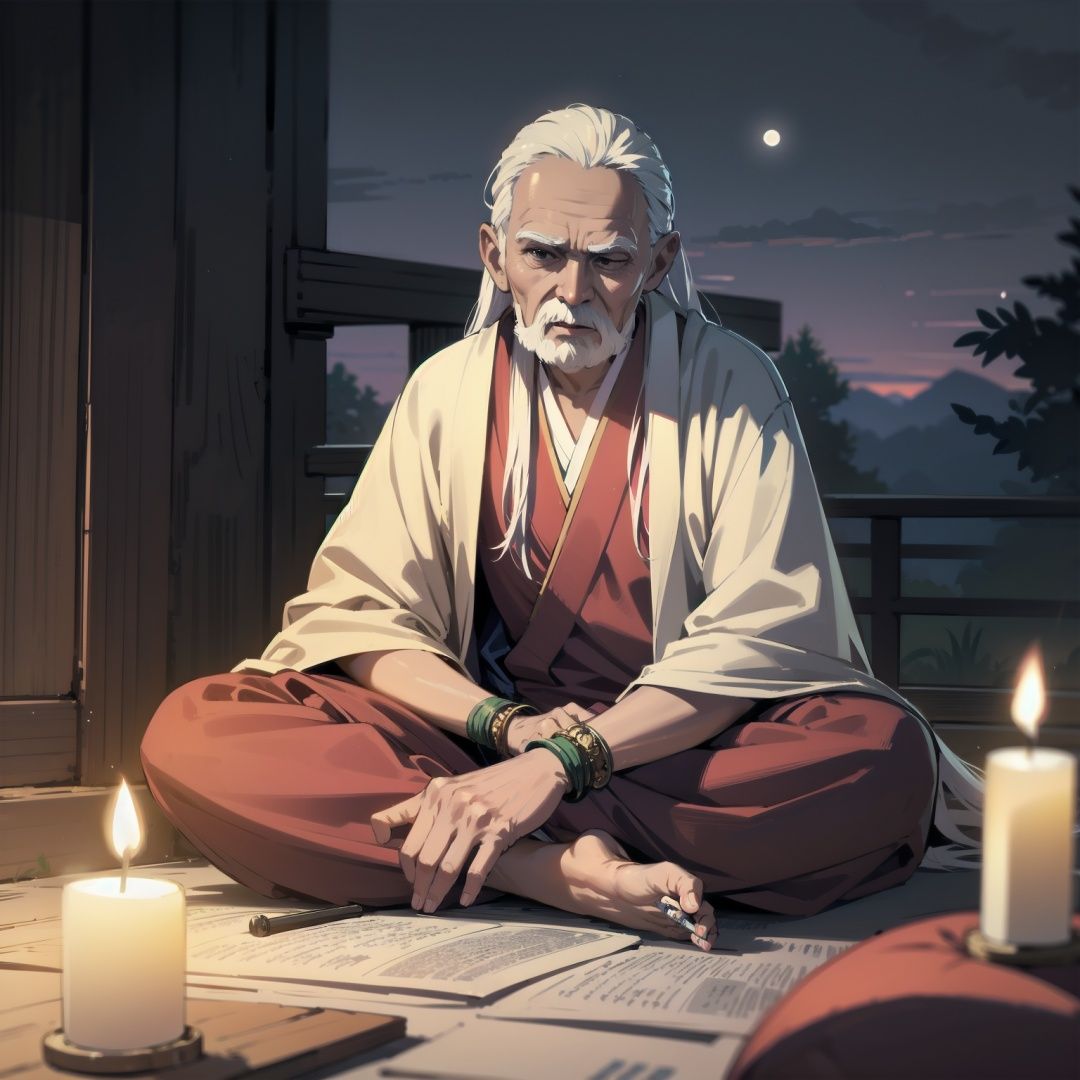 old man,  long hair,  wise man on Tensor.Art