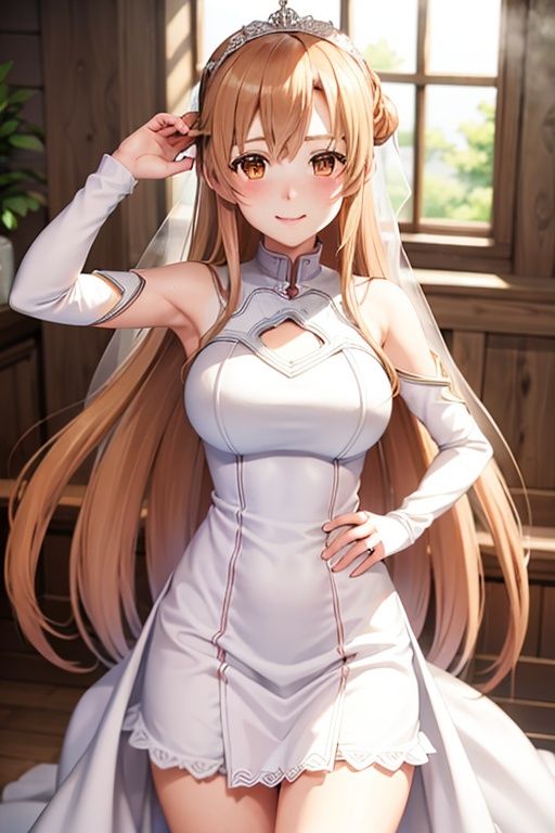 Asuna,  light smile,  breats on Tensor.Art