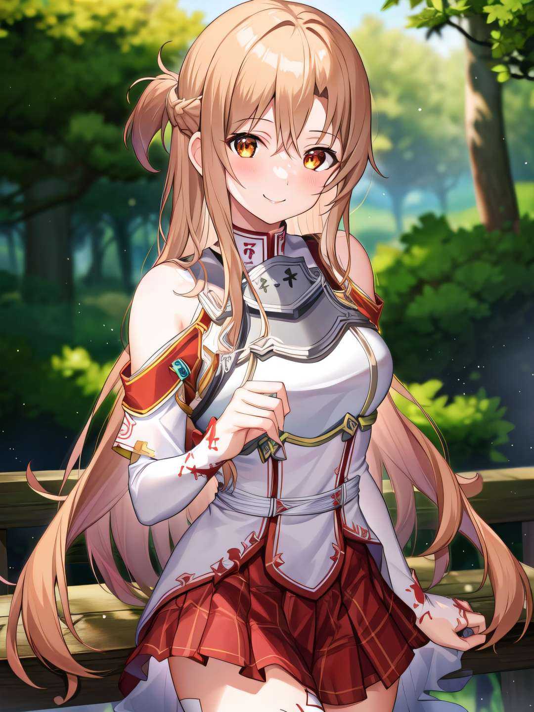 sksasuna,  1girl,  smile on Tensor.Art