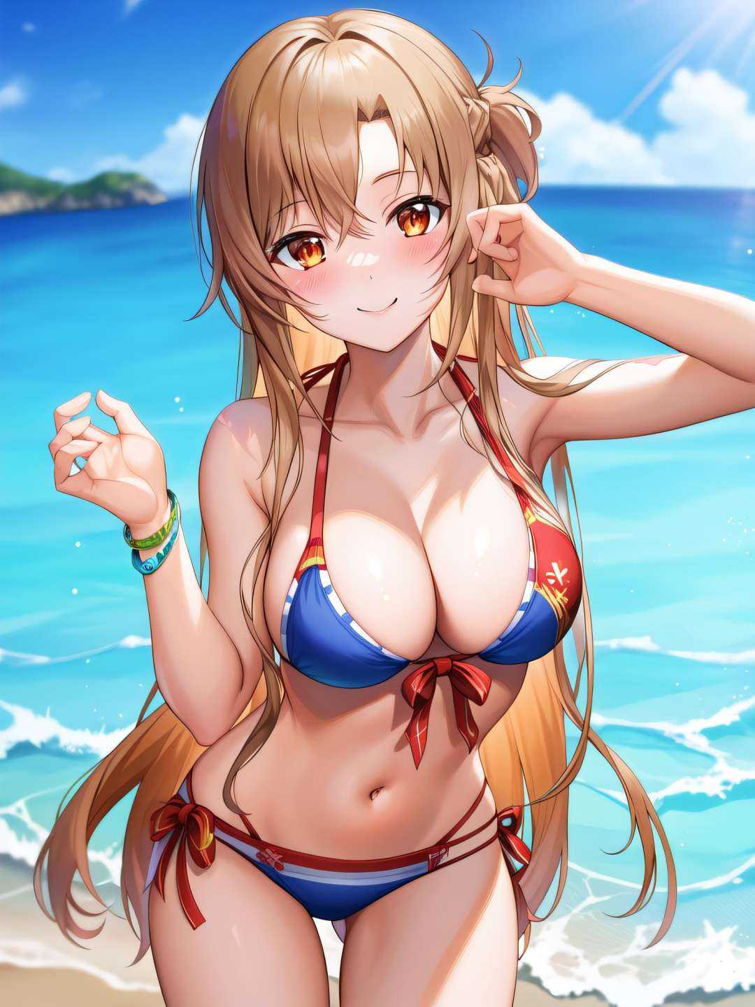 sksasuna,  1girl,  smile on Tensor.Art