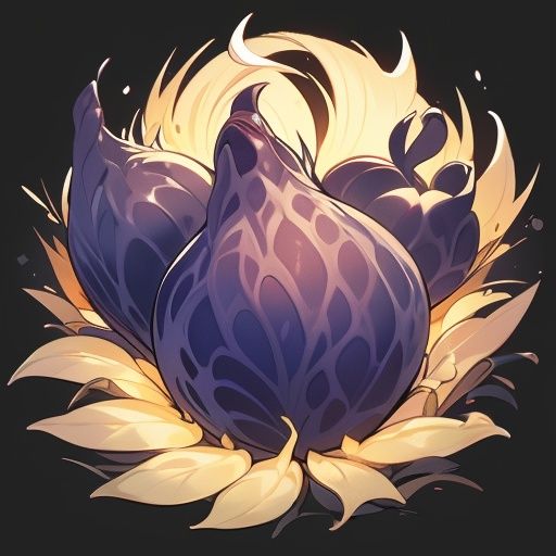 plants niji style,game icon,(fig:1.4),with a black background,<lora:game_武魂仙草_v0.1:1>,