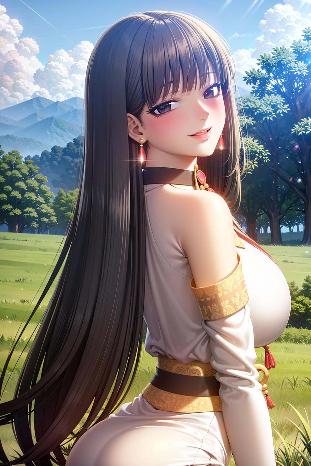 1girl,  solo,  black hair on Tensor.Art