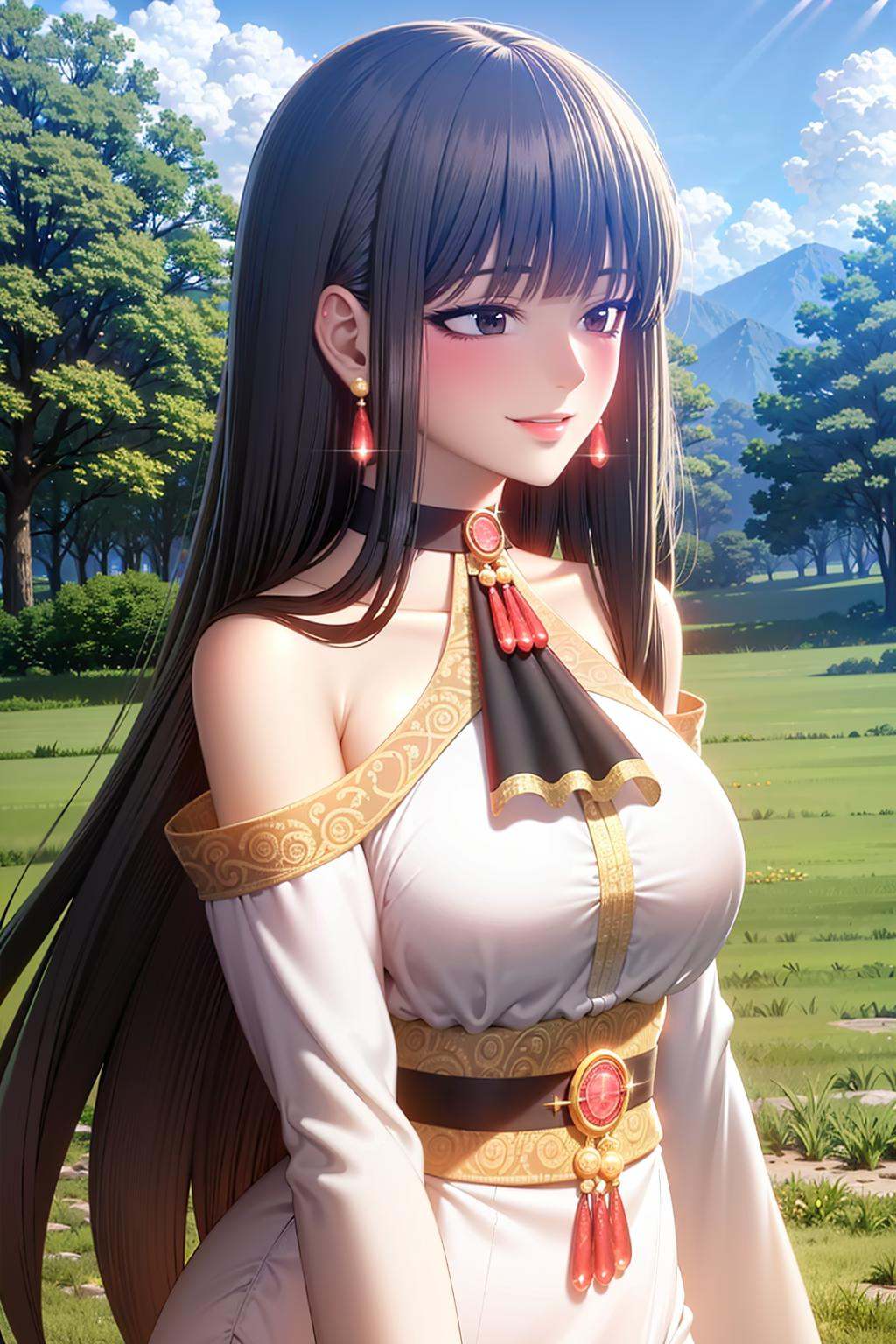 1girl,  solo,  black hair on Tensor.Art