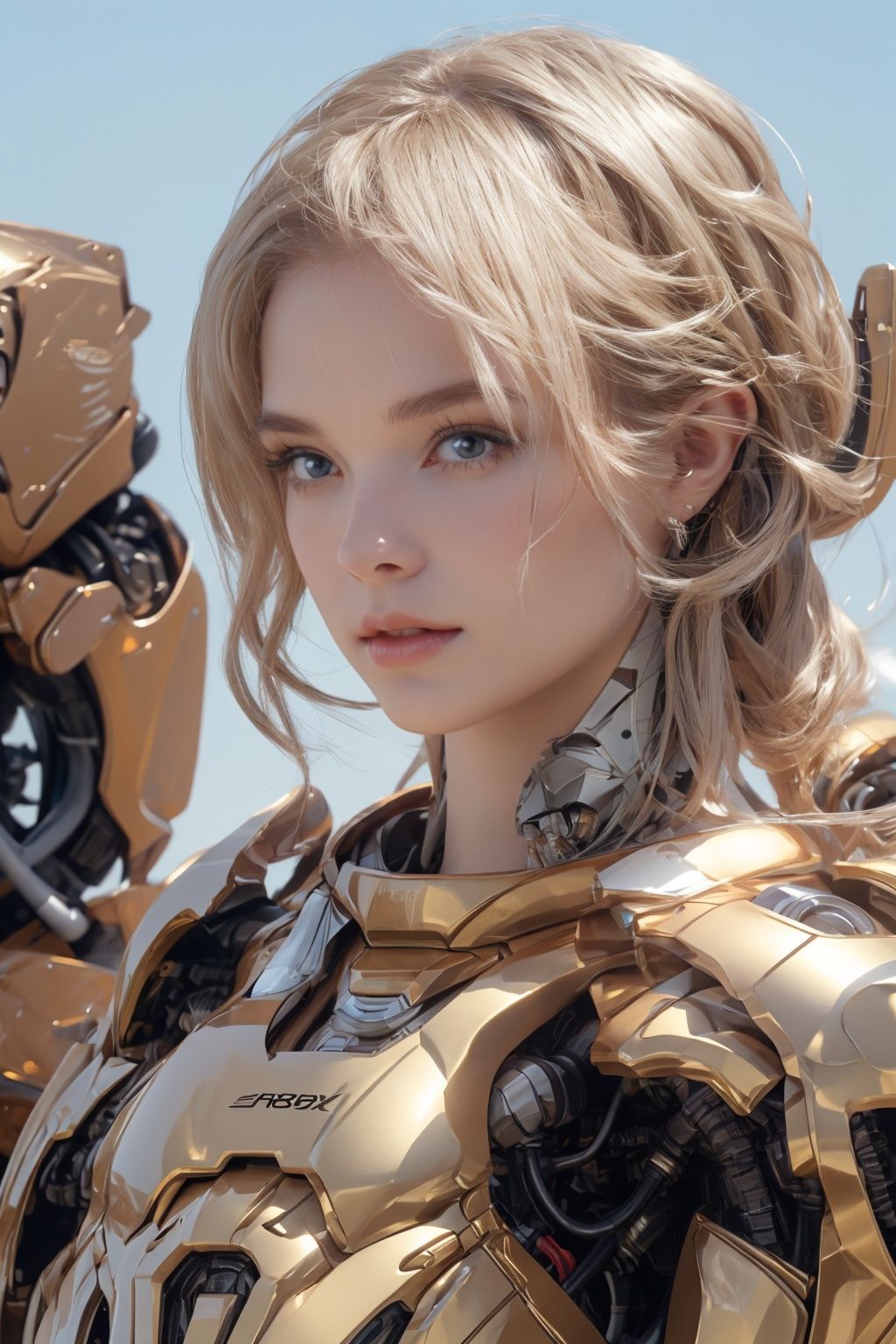 (8k, RAW photo, best quality, masterpiece:1.2), (realistic, photo-realistic:1.2)(raw photo) (extremely detailed CG unity 8k wallpaper) detailed and intricate, original,highres,[1girl:background:0.6]looking at viewer,upper  body,red shidudou,  ,machinery,, Mecha,真实,照片,chibi,,armor,full_body,science fiction,robot,bodysuit