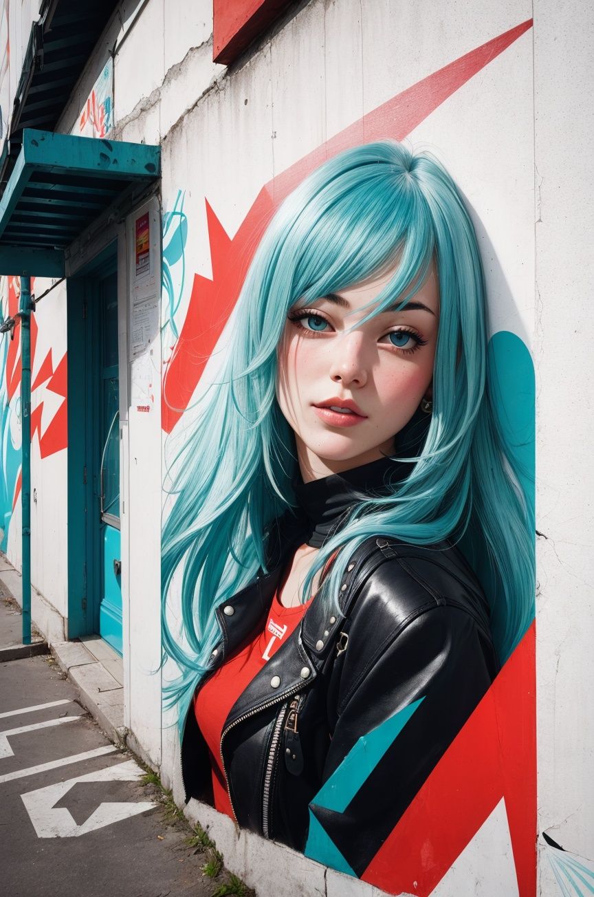 abstract 1998 european blond hiphop girl by sachin teng x supreme,  attractive,  stylish on Tensor.Art