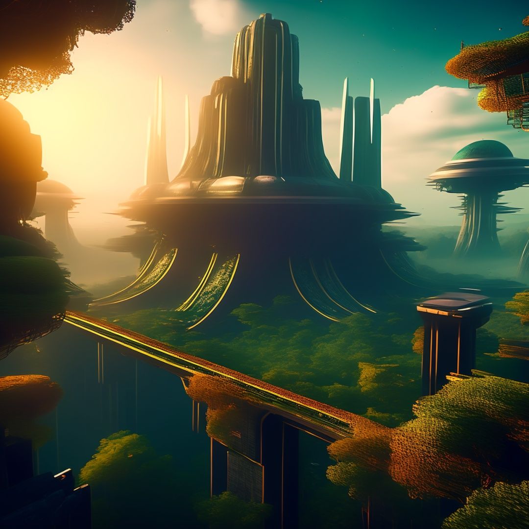 photo of perfect utopian city on Tensor.Art