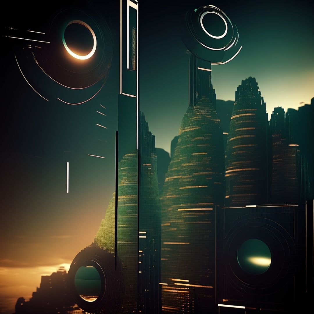 photo of abstract pattern,  megacity theme on Tensor.Art