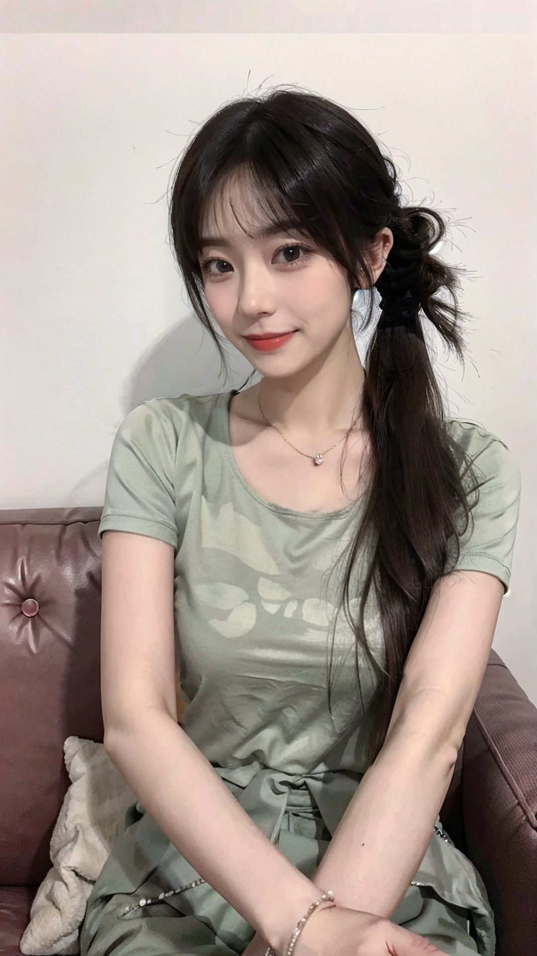 best quality,masterpiece,ultra high res,(photorealistic:1.4),1girl,sitting on sofa,<lora:duobaan_20230615152045:0.5>,<lyco:GoodHands-alpha1:0.4>,
