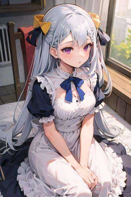 euphyllia_magenta,  braid,  silver hair on Tensor.Art