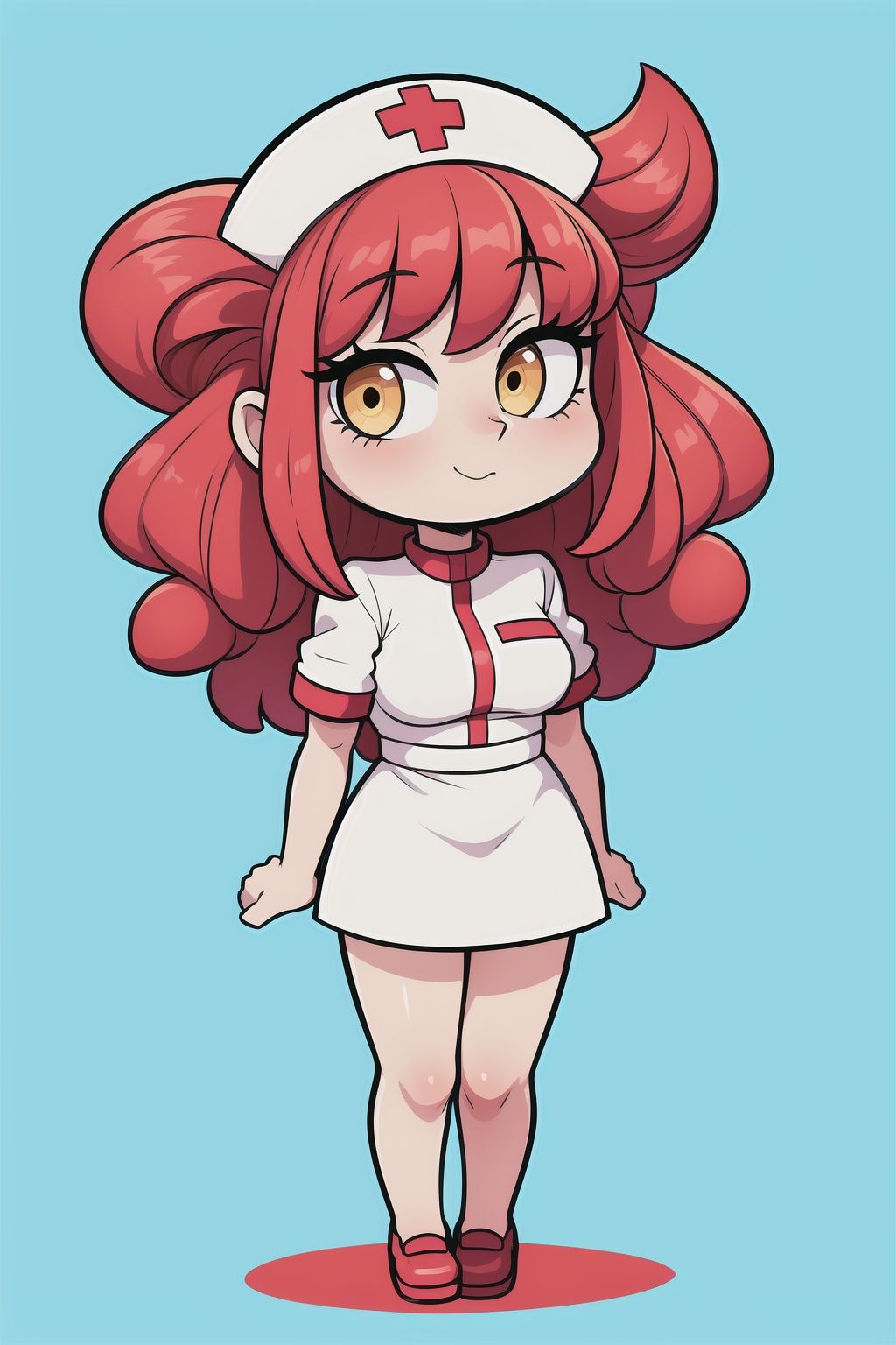 1GIRL,  golden_eyes,  red_hair on Tensor.Art