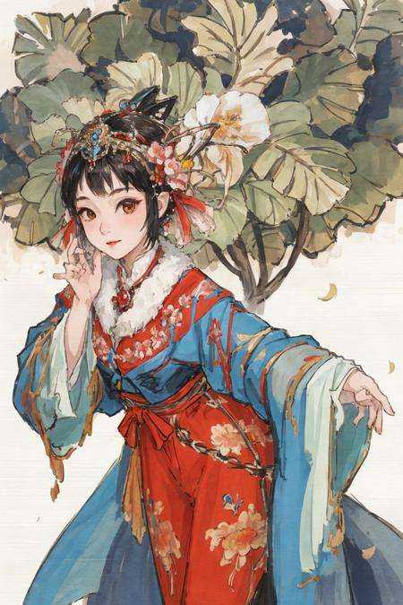 masterpiece,best best quality,sunset light,handsome (1girl) ,ponytail,chinese style archer,(Begonia flower),((beautyfull intricacy clothing)), ((decorative pattern details)),short sleeves,boots,handsome,serious,  outdoors, wild,standing, long hair,looking at viewer,short hair, full body, mid shot