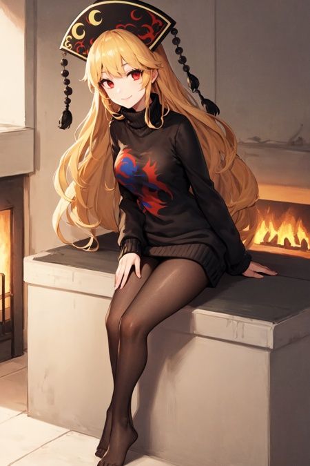 1girl,  solo,  junko \(touhou\) on Tensor.Art