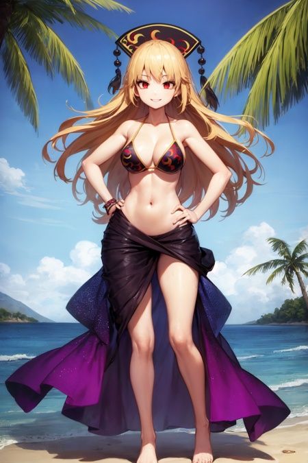1girl,  solo,  junko \(touhou\) on Tensor.Art