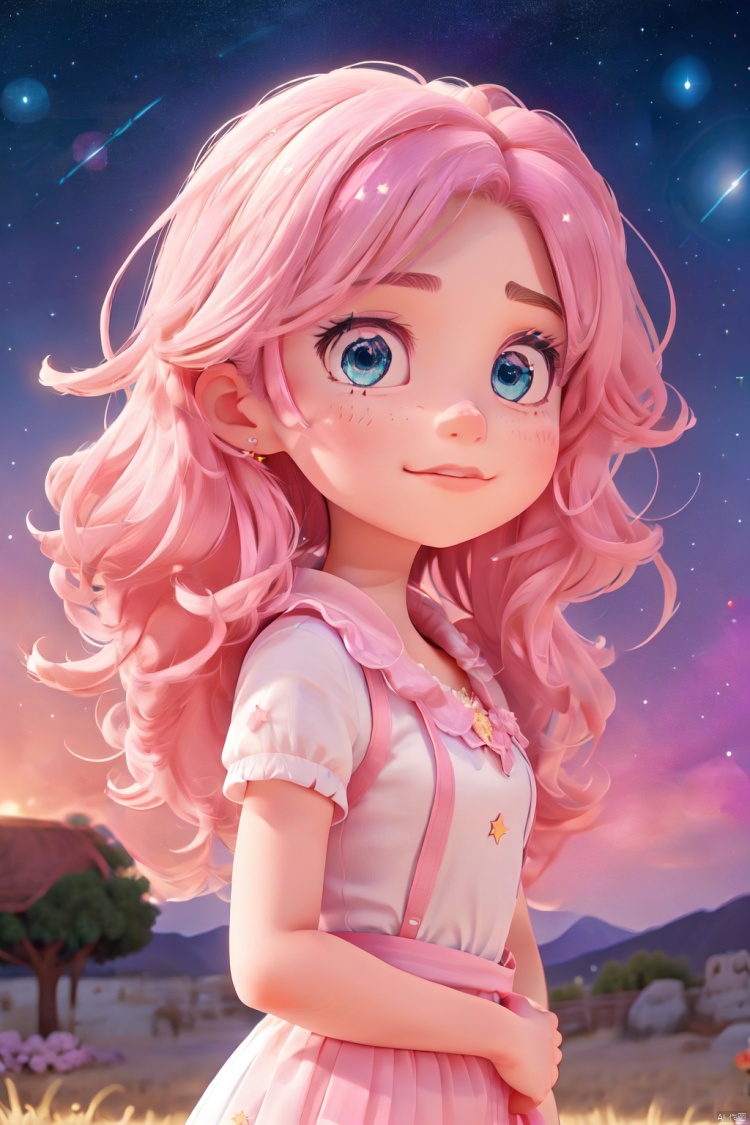  masterpiece, best quality, illustration, stars in the eyes,dishevelled hair,Starry sky adorns hair,1 girl,sparkling anime eyes,beautiful detailed eyes, beautiful detailed stars,blighting stars,emerging pink across with white hair,multicolored hair,beautiful detailed eyes,beautiful detailed sky, beautiful detailed water, cinematic lighting, dramatic angle,