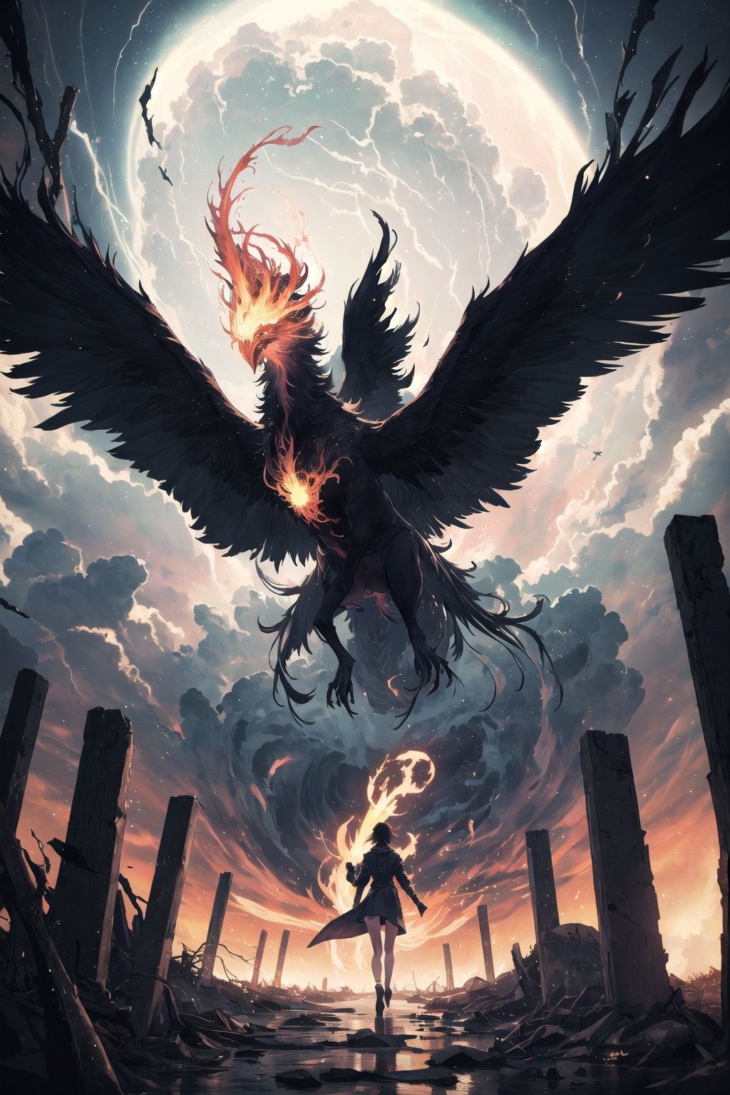 am the storm that is approaching,provoking black clouds inisalation,A phoenix is ash in dark divine,descending misery,Destiny chasing time,Inherit the nightmare,surrounded by fate,canit run away,