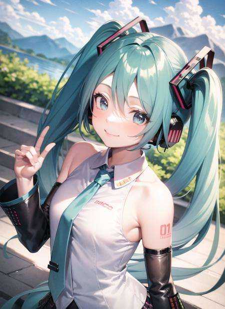 vocaloid3,  upper body,  smile on Tensor.Art