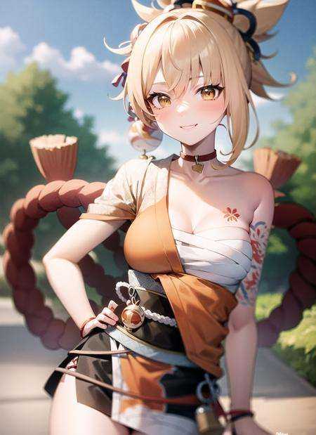 yomiyadef,  upper body,  smile on Tensor.Art