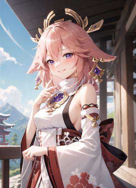 yaemikodef,  upper body,  smile on Tensor.Art