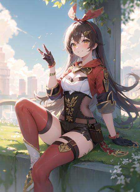 amber5star,  full body,  sitting on Tensor.Art