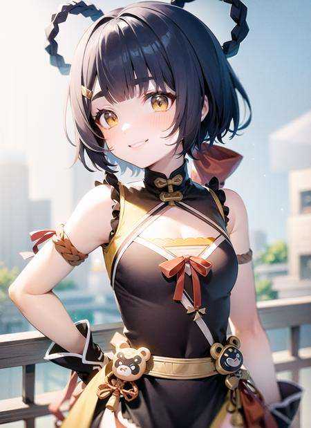 xianglingdef,  upper body,  smile on Tensor.Art