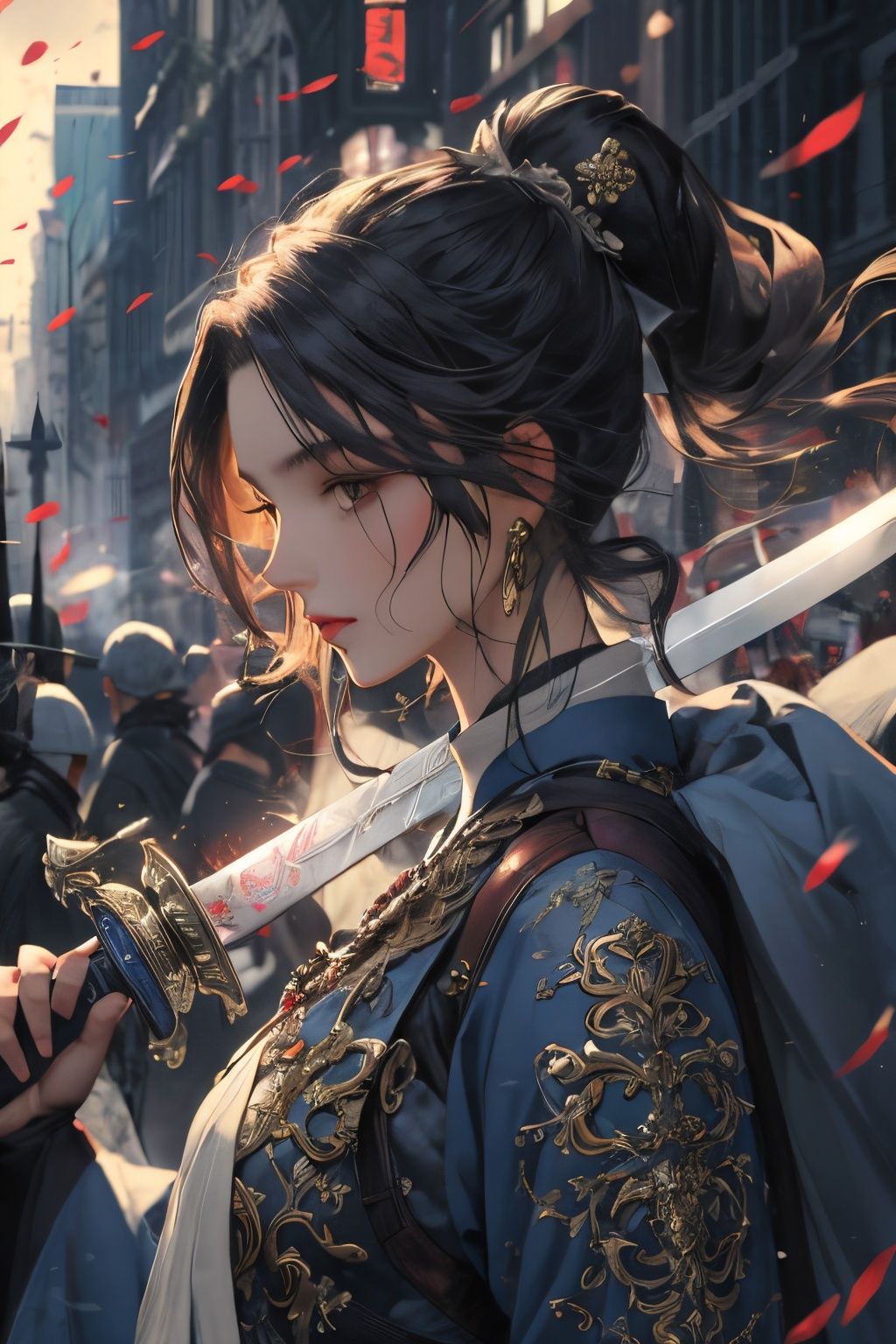 swordsman,1 girl