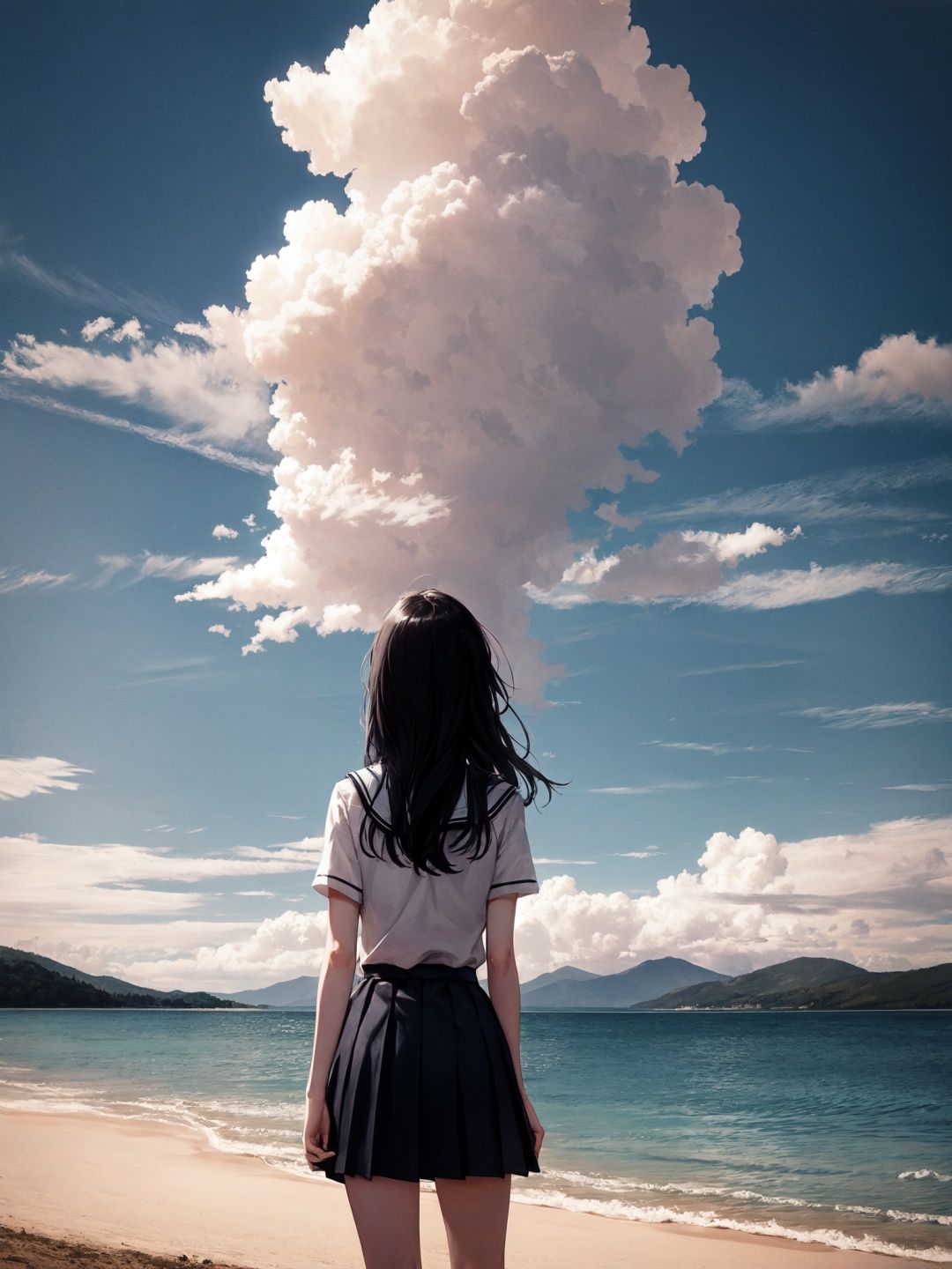 1girl,  solo,  sky on Tensor.Art