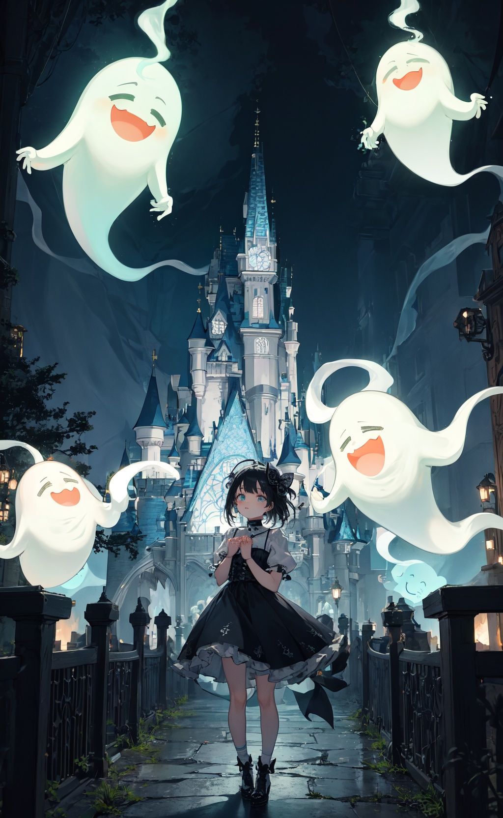 masterpiece,  best quality,  haunted theme park on Tensor.Art