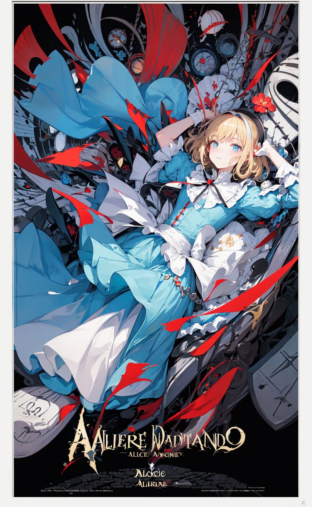 Alice in wonderland movie poster,  masterpiece,  best quality on Tensor.Art