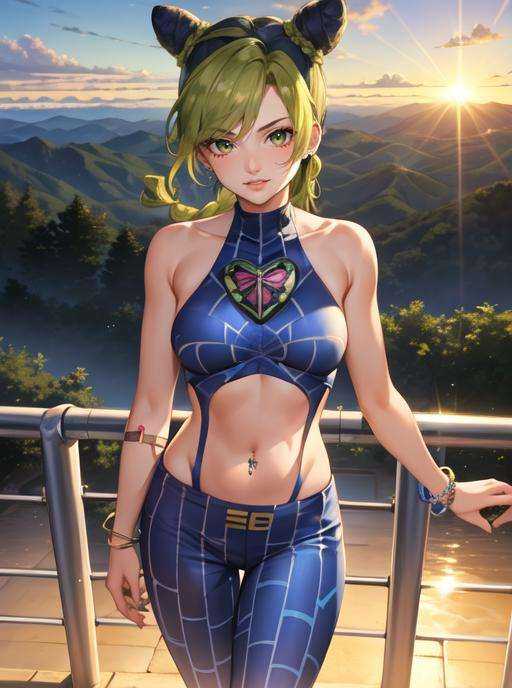 green hair jolynejojo,  1girl,  solo on Tensor.Art