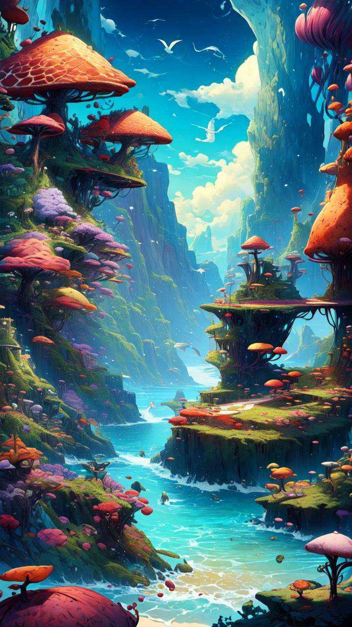 Fantasy World realistic or anime HD background by ArienTOP on Tensor.Art