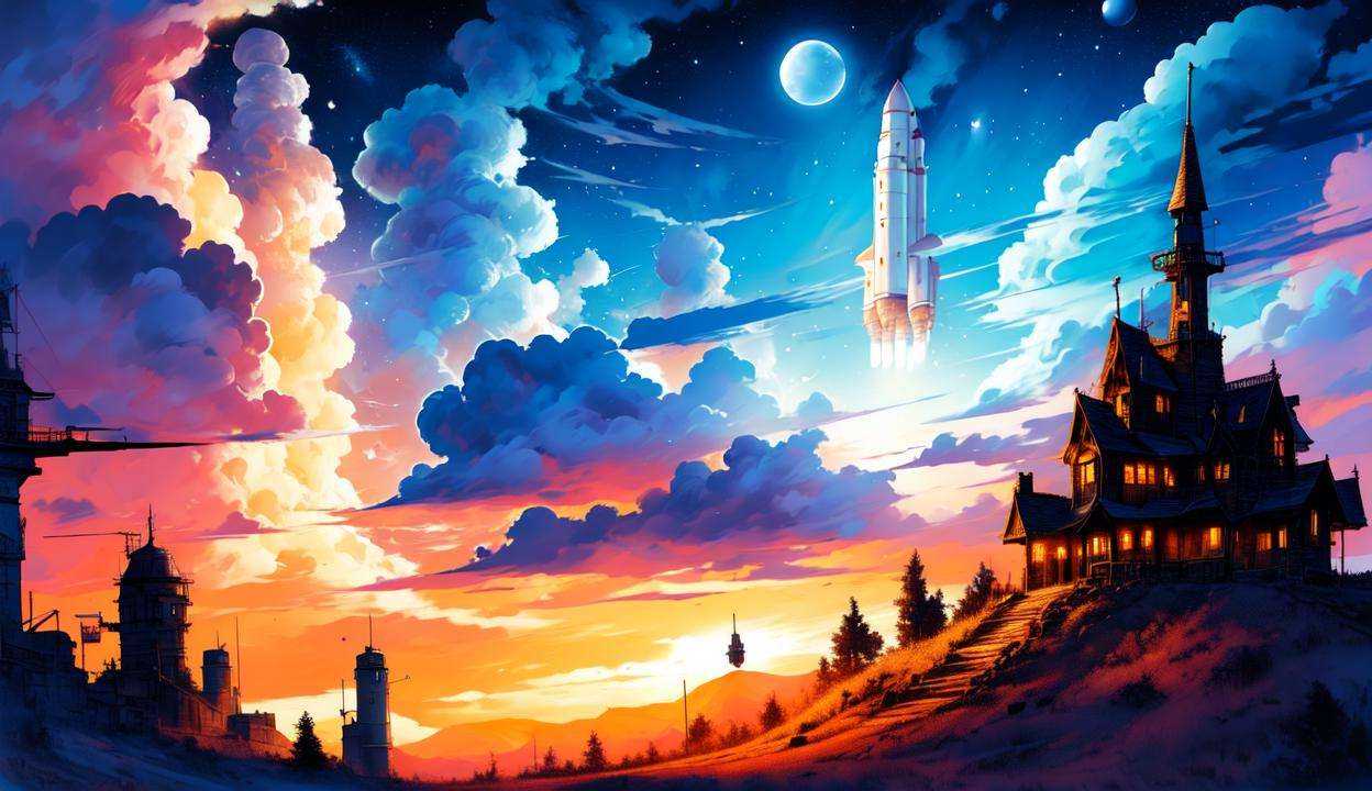 Fantasy Night Scenery background (可影响画风) Style by ArienTOP on Tensor.Art