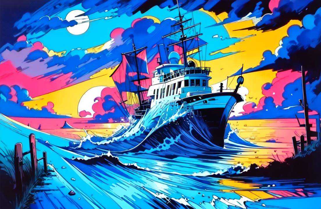 masterpiece,  The sea,  a moon by ArienTOP on Tensor.Art