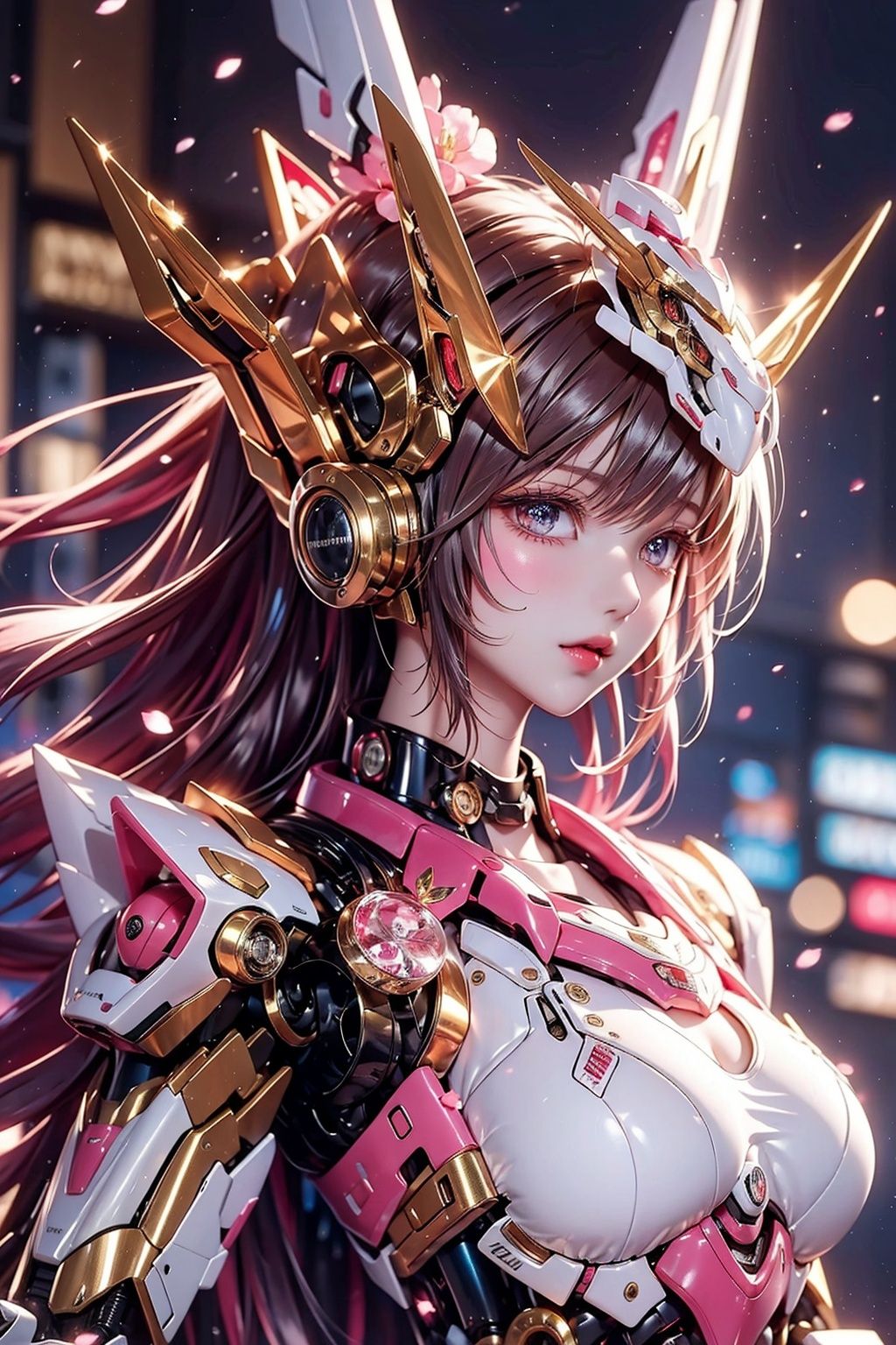 1girl,  dramatic lighting,  Pink Mecha on Tensor.Art