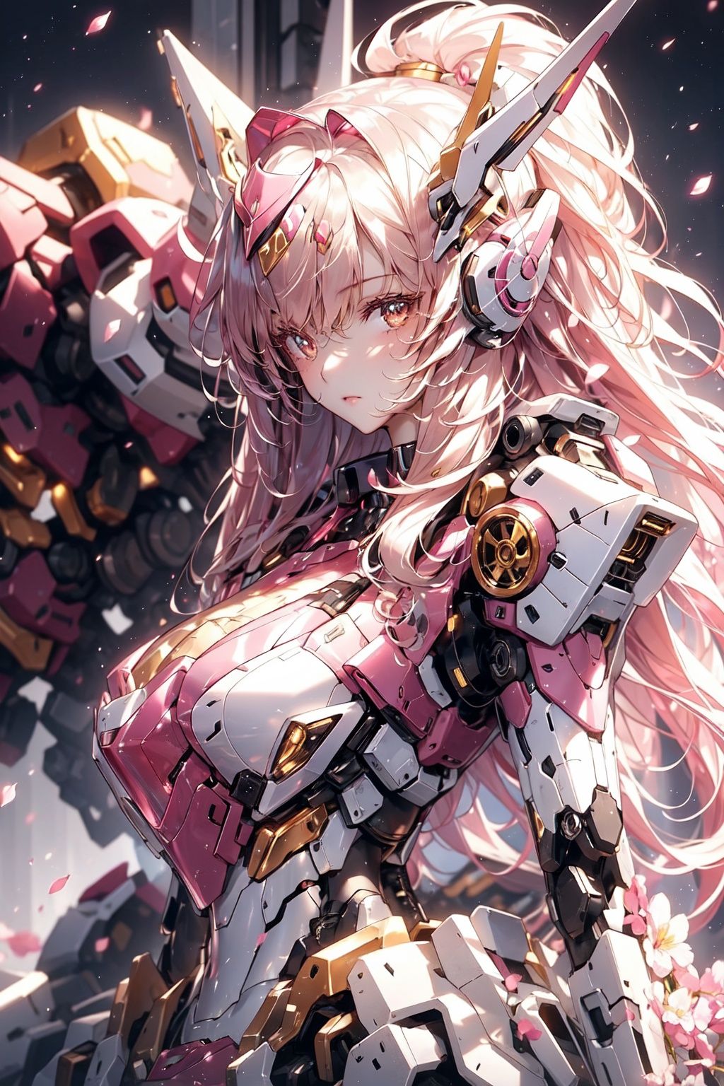 1girl,  dramatic lighting,  Pink Mecha on Tensor.Art