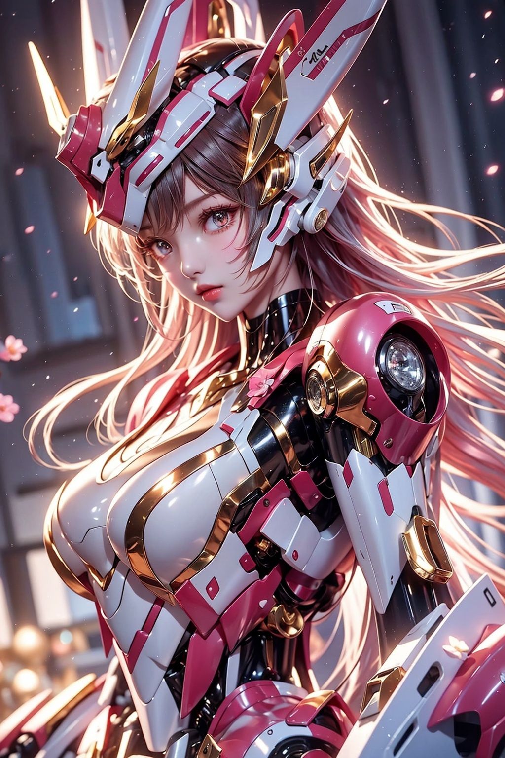 1girl,  dramatic lighting,  Pink Mecha on Tensor.Art