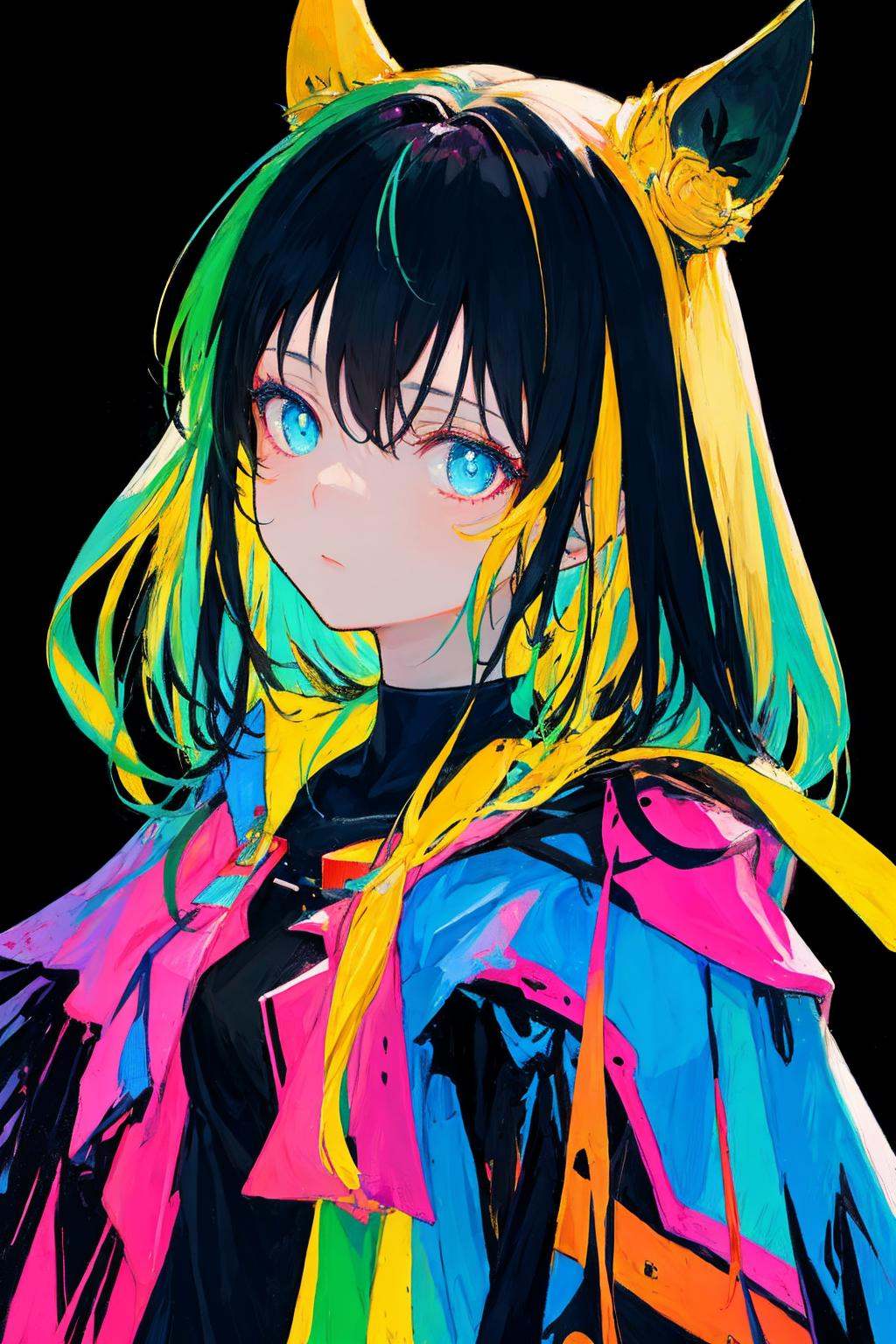 Polychrome,  1girl,  night on Tensor.Art
