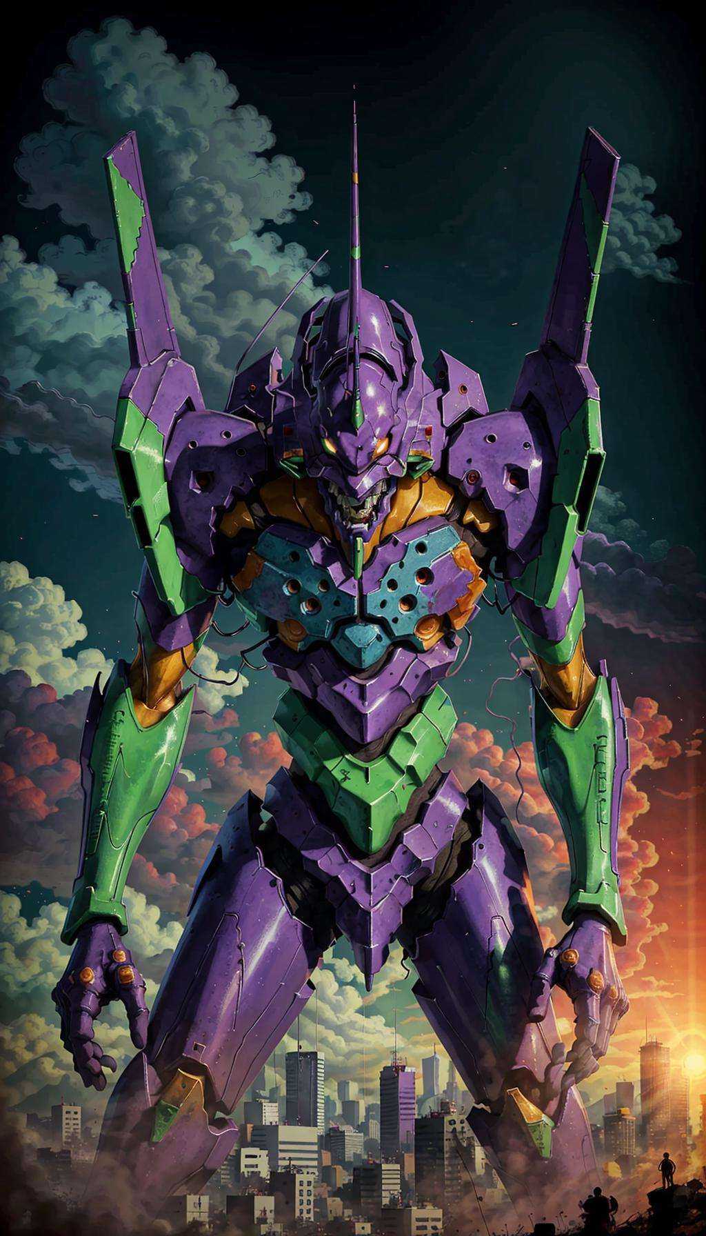 (eva 01),  evagod,  evangelion mecha on Tensor.Art